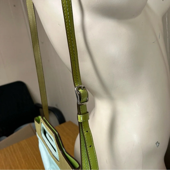 Coach Leather crossbody bag Green And Blue Leather - Picture 10 of 13